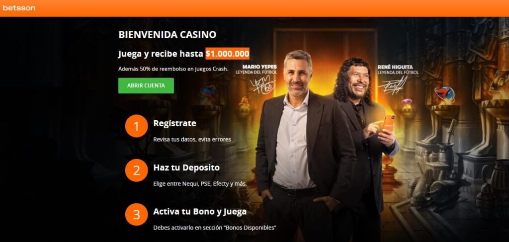 Bono de bienvenida para casino en Betsson Colombia: Todo lo que necesitas saber