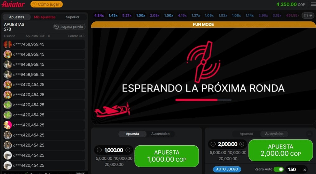 Betsson - Pantalla de juego